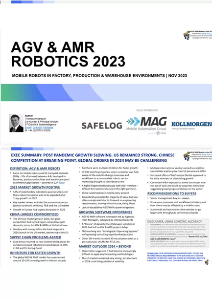 STIQ 2023 AGV AMR Robotics Report